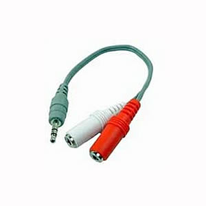 Splitter, 3.5mm Stereo M / (2) 3.5mm Mono